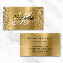 Glittery Gold Foil Extravagant Monogram