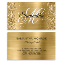Glittery Gold Foil Extravagant Monogram