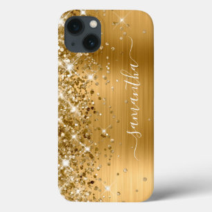 Glittery Gold Foil Moderne Girl Signatur Case-Mate iPhone Hülle