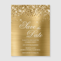Glittery Gold Foil Save the Date
