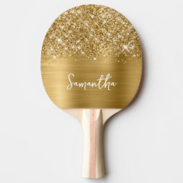 Glittery Gold Glam Name Tischtennis Schläger