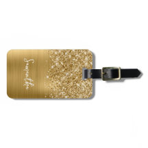 Glittery Gold Glam Script Name
