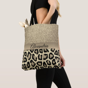 Glittery Gold Leopard Print Personalisiert