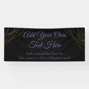 Glittery Gold Light Strings fügen Ihren eigenen T Banner