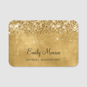 Glittery Gold Namensschild