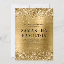 Glittery Gold Ombre Foil Abschluss