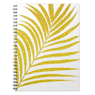 Glittery Golden Palm Tree Niedlich tropisches Gesc Notizblock
