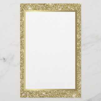 Glittery Goldgrenze Briefpapier