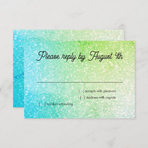 Glittery Gradient UAWG Tutquoise Limon RSVP Karte