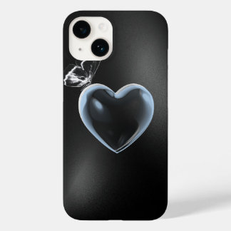 Glittery Heart & Butterfly Phone Case - Funkelnd C