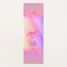 Glittery Lavender und Pink Personalisiert Unicorn