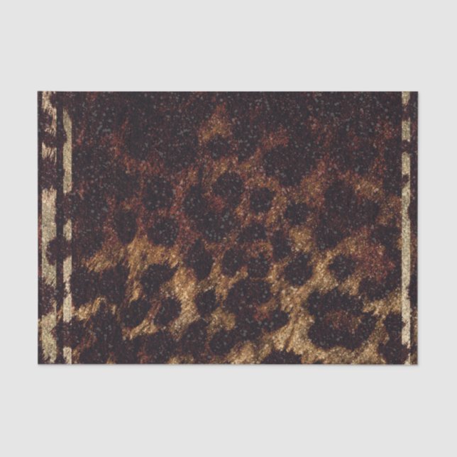 Glittery Leopard Cheetah Animal Print Wild Exotic Seidenpapier (Vorderseite)