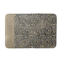 Glittery Leopard Print on Glossy Grau