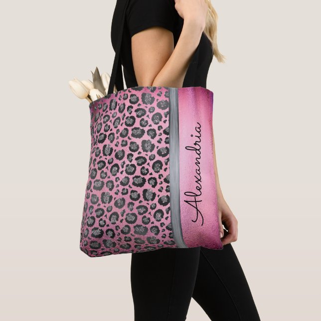 Glittery Leopard Print on Glossy Hot Pink  (Von Nahem)