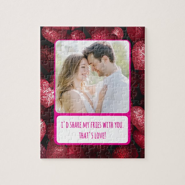 Glittery Liebe Meine Freunde teilen Puzzle (Vertikal)