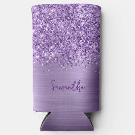 Glittery Light Lila Glam Script Name Selters Dosenkühler