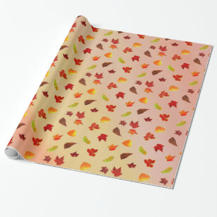 Glittery Maple-Blätter Geschenkpapier