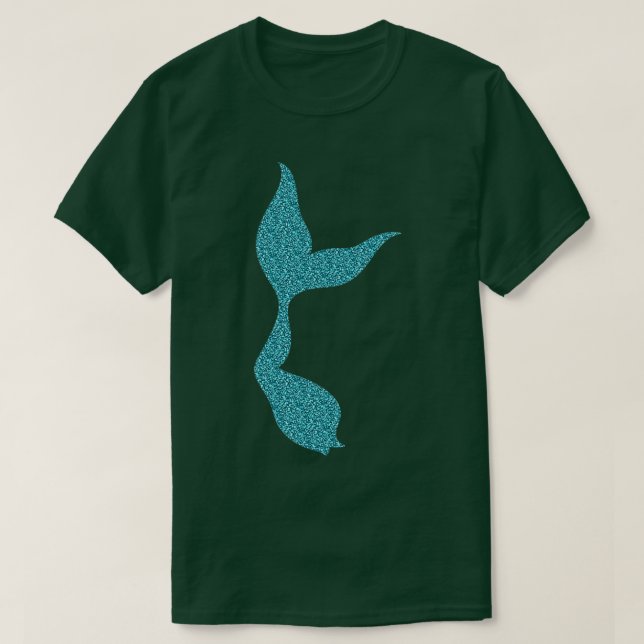 Glittery Mermaid Schwanz T-Shirt (Design vorne)