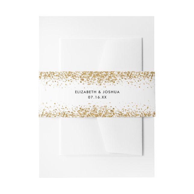 Glittery Monogram Bly Band Imitats Gold Glitzer (Vorderseite Beispiel)
