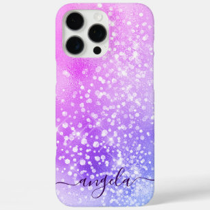 Glittery Pale Pink Ombre Glam Signature iPhone 16 Pro Max Hülle