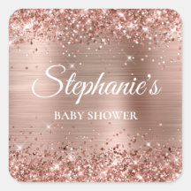 Glittery Rose Gold Baby Dusche