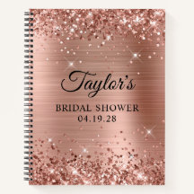 Glittery Rose Gold Foil Brautparty Guest