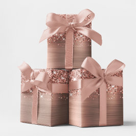 Glittery Rose Gold Glam Geschenkpapier