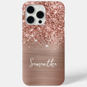 Glittery Rose Gold Glam Name Case-Mate iPhone Hülle