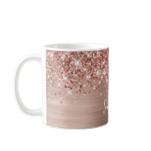 Glittery Rose Gold Glam Name