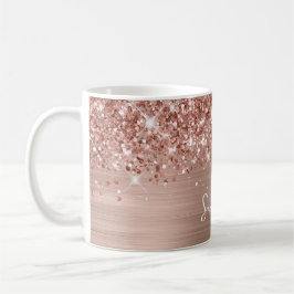 Glittery Rose Gold Glam Name Kaffeetasse