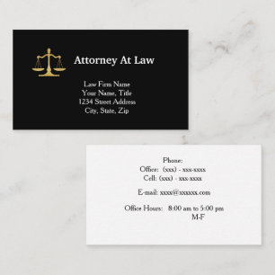 Glittery Scales of Justice Lawyer Business Card Visitenkarte