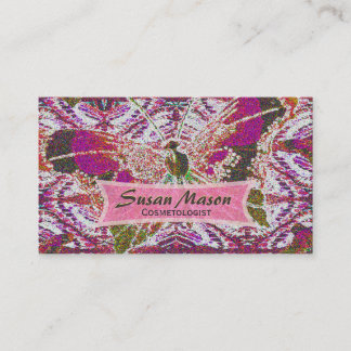 Glittery Schmetterlings-Druck Visitenkarte