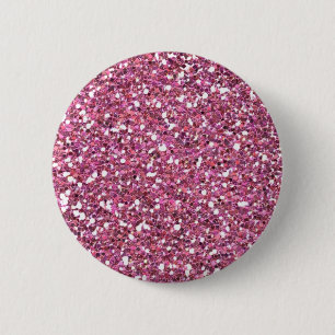 Glittery Shiny Pink Glitzer Button