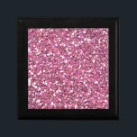 Glittery Shiny Pink Glitzer Erinnerungskiste<br><div class="desc">Glittery Shiny Pink Glitzer Muster mit einem glitzernden glänzenden pinkfarbenen Muster Hintergrund.</div>
