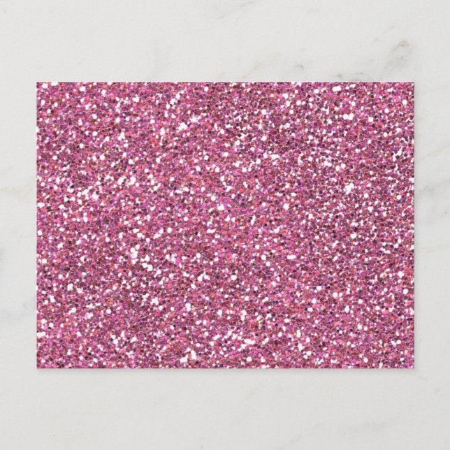 Glittery Shiny Pink Glitzer Postkarte (Vorderseite)