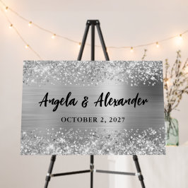 Glittery Silver Foil Wedding