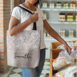 Glittery Silver Glam Name