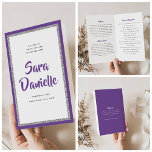 Glittery Silver Lila Bat Mitzvah Faltprogramm Flyer<br><div class="desc">Sie werden das für dieses Programm verwendete Papier Liebe - es ist viel schwerer als Kopierpapier und eignet sich hervorragend für Ihre Einwegprogramme. Verwenden Sie die Vorlage,  um Ihre Informationen auszufüllen. Mit dem Design-Tool können Sie den Schriftart (Größe,  Stil,  Farbe) ändern,  mehr Textzeilen hinzufügen oder das Textlayout ändern.</div>