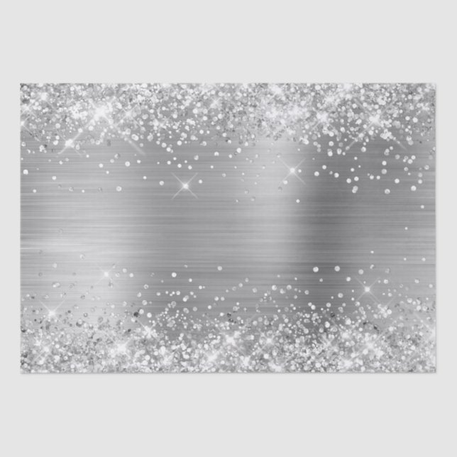 Glittery Silver Ombre Foil Seidenpapier (Vorderseite)