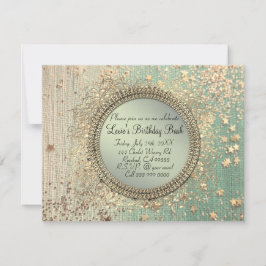 Glittery Stardust auf Green Aquamarin Ankündigung