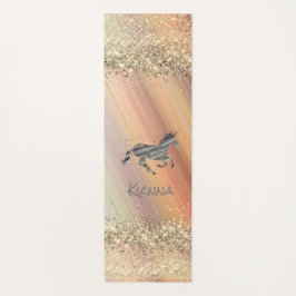 Glittery Starry Unicorn Personalisiert Yogamatte