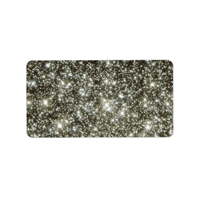 Glittery Stars Adressaufkleber (Vorne)