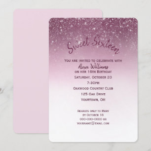 Glittery Sweet 16 Geburtstag Party Einladung