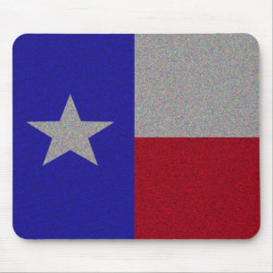 Glittery Texas-Flagge Mousepad