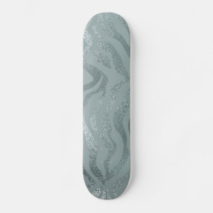 Glittery Tiger-Streifen Skateboard