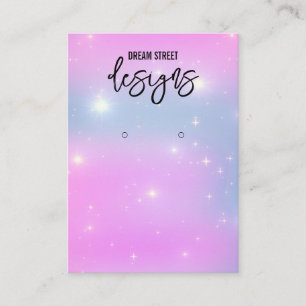 Glittery Trendy Earring Display Card Visitenkarte