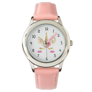 Glittery Unicorn Head Armbanduhr