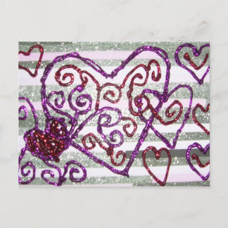 Glittery Valentine’s Feiertagspostkarte