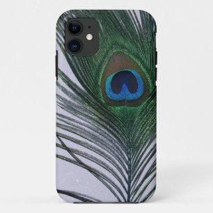 Glittery weißes Pfau-Feder-Stillleben Case-Mate iPhone Hülle