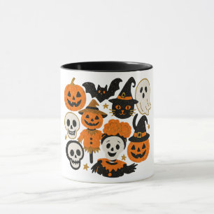 Glittery Whimsical Halloween Tasse